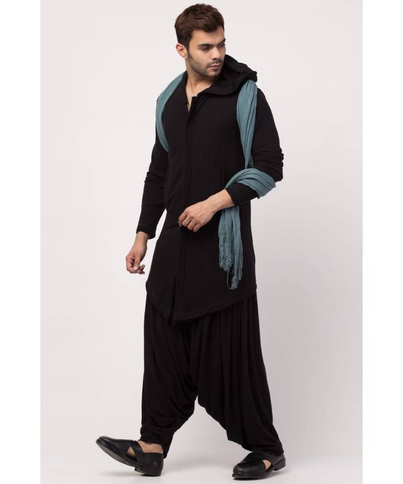 Sha Ali Hoody cum T Kurta with patiala salwar
