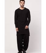 Boat neck curvy bottom both side pocket T Kurta with Patiala salwar