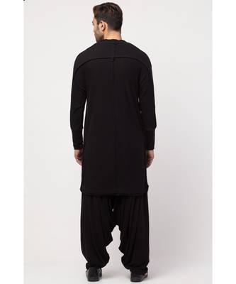 Boat neck curvy bottom both side pocket T Kurta with Patiala salwar 6