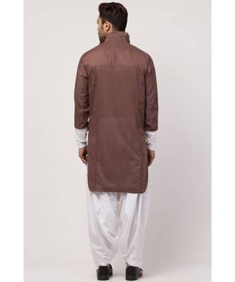 two cut pocket up down front open Kurta cum Pathani with Patiala Salwar 6