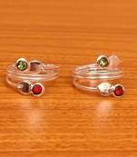 Multicolor toe-rings