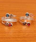 Multicolor toe-rings