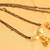 Gorgeous goldplated pink-green  lakshmi pendant mangalsutra set