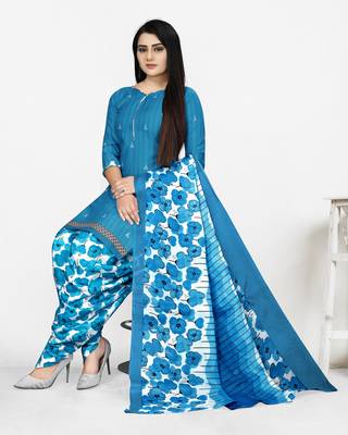 Blue stripes print cotton salwar 3