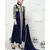 Blue Embroidered Jacket Style Faux Georgette Salwar Suit
