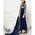 Blue Embroidered Jacket Style Faux Georgette Salwar Suit