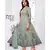 Grey embroidered net Anarkali Suit