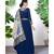 Blue Embroidered Faux Georgette Salwar