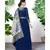 Blue Embroidered Faux Georgette Salwar