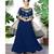 Blue Embroidered Faux Georgette Salwar
