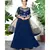 Blue Embroidered Faux Georgette Salwar