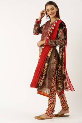 Green printed cotton salwar 3
