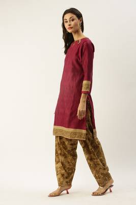 Purple printed cotton salwar 3