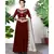 Maroon Embroidered Faux Georgette Anarkali Suit
