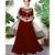 Maroon Embroidered Faux Georgette Anarkali Suit