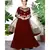 Maroon Embroidered Faux Georgette Anarkali Suit
