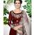 Maroon Embroidered Faux Georgette Anarkali Suit