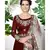 Maroon Embroidered Faux Georgette Anarkali Suit