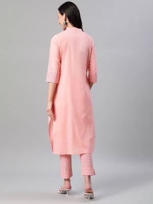 Pink printed cotton kurtas-and-kurtis 3