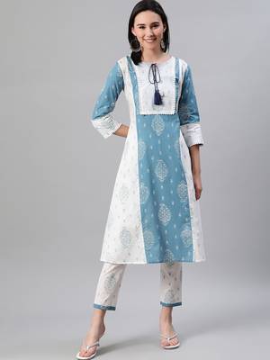 White printed cotton kurtas-and-kurtis 1