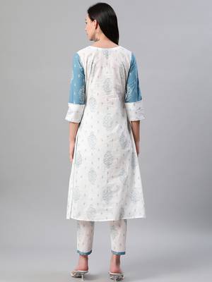 White printed cotton kurtas-and-kurtis 3