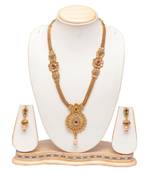 Wedding golden long necklace set Multicolour