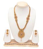 Wedding golden long necklace set Multicolour