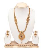 Wedding golden long necklace set Multicolour