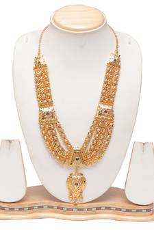 South Indian golden long haram set