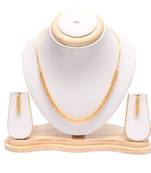 Golden short chain with matching earrings