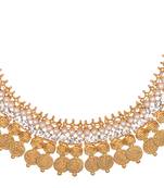 Gold Metal Choker Necklace Set for Women