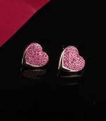 Gold plated Studded Purple Earring