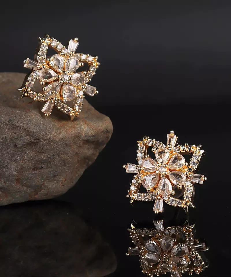 Gold plated Studded Earring