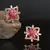 Gold plated Studded Pink Earring