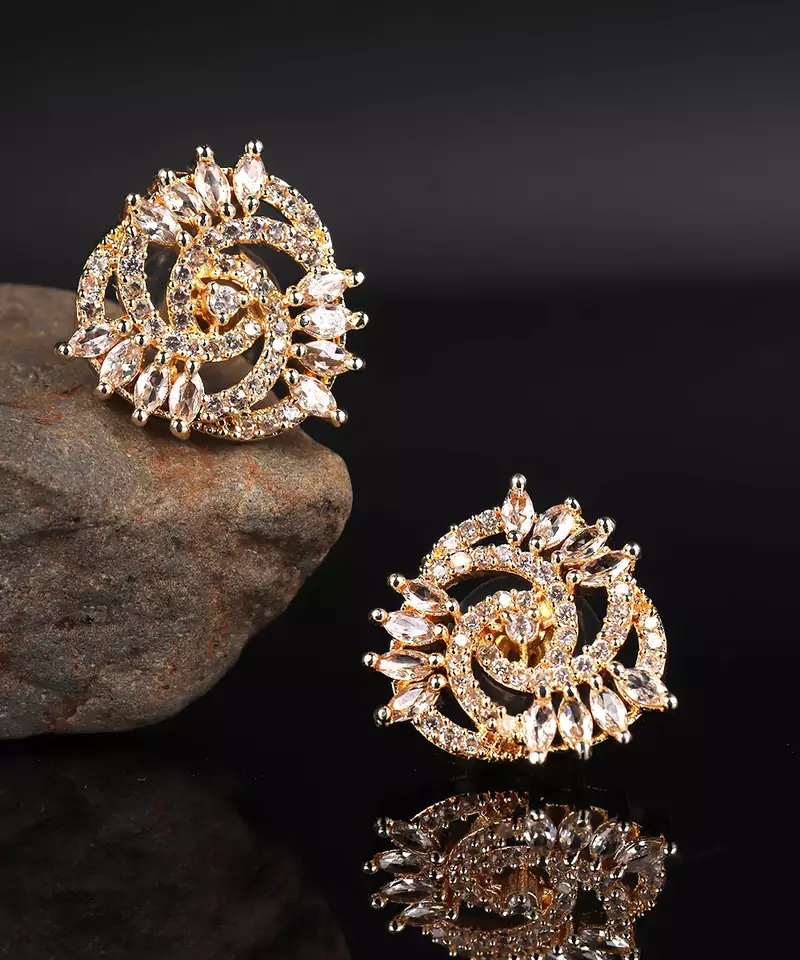 Gold plated Studded Earring