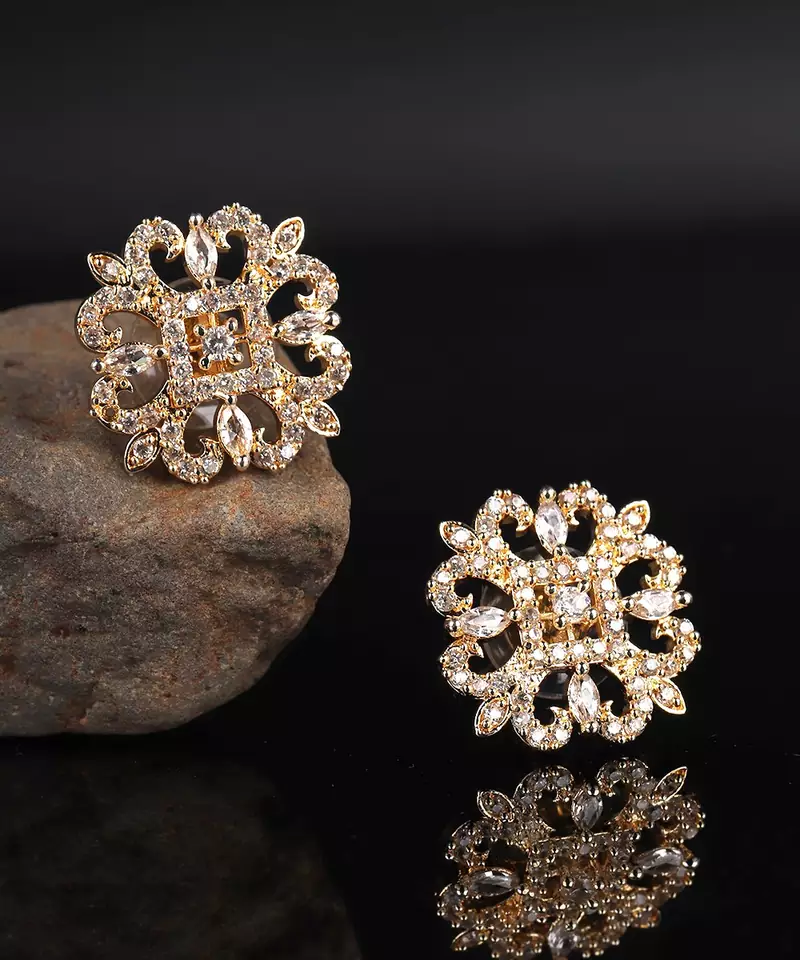 Gold plated Studded Earring