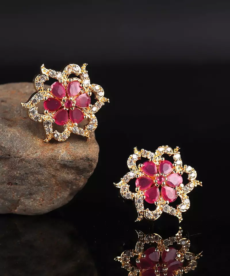 Gold plated Studded Earring