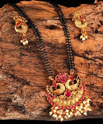 Gold plated Mangalsutra With Earring 1