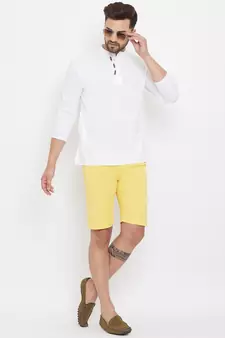 White plain cotton men-kurtas