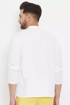 White plain cotton men-kurtas