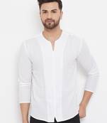 White plain cotton men-kurtas