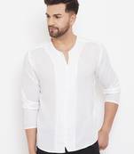 White plain cotton men-kurtas
