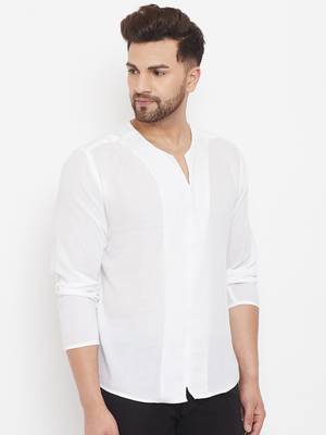 White plain cotton men-kurtas 3