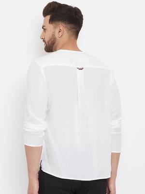 White plain cotton men-kurtas 4