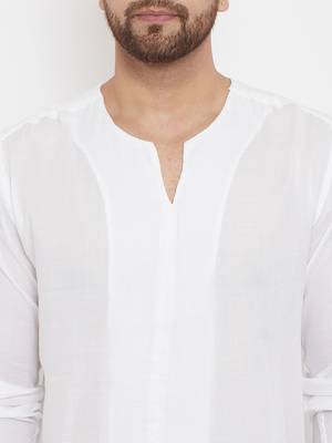 White plain cotton men-kurtas 5