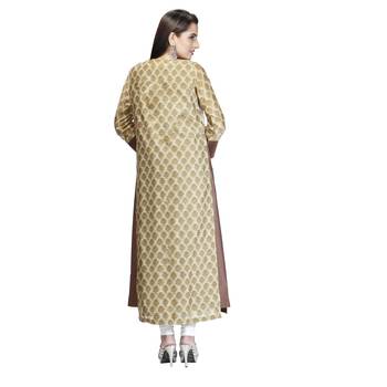 Brown embroidered silk kurtas-and-kurtis 2