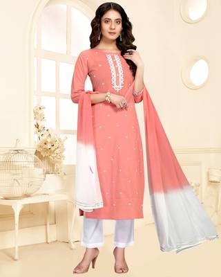 Pink embroidered cotton ethnic-kurtis 4