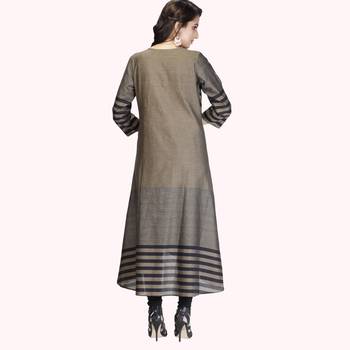 Olive embroidered cotton kurtas-and-kurtis 2