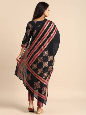 Blue printed cotton ethnic-kurtis 2