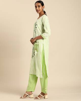 Green printed cotton ethnic-kurtis 3